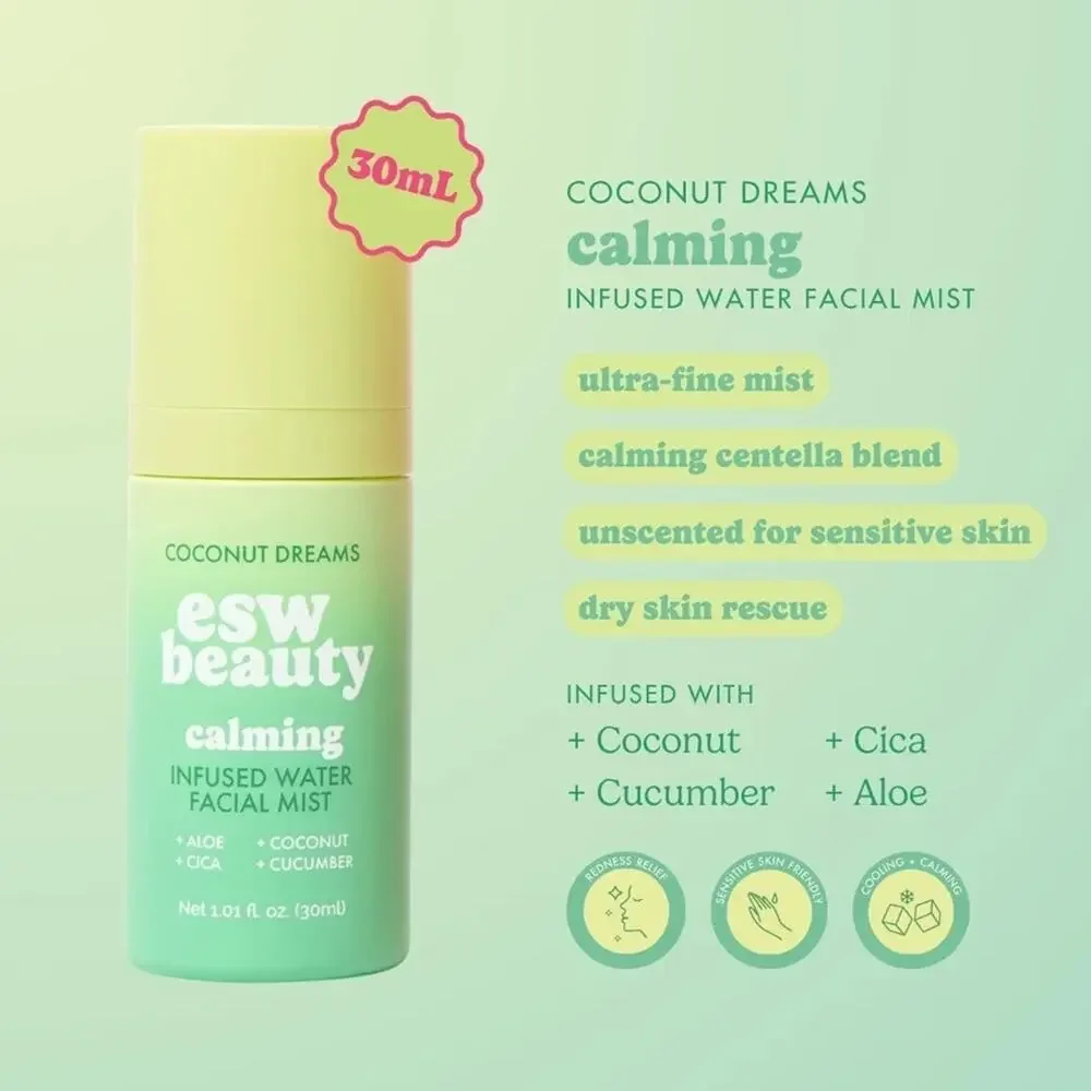 SET OF 5! — ESW Beauty Facial Mist Mini Duo Kit — Lychee Breeze + Coconut Dreams
